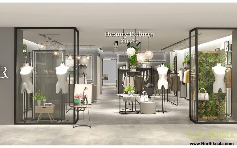 womens clothing store layout plan design of showroom 3D images ...